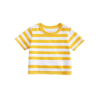 Striped short-sleeved T-shirt Yellow