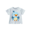 Striped short-sleeved T-shirt bird