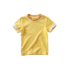Striped short-sleeved T-shirt yellow with white edges