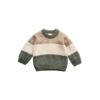 Toddler long sleeve sweatshirt green and white stripes