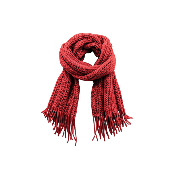 Knitted scarf for children, red