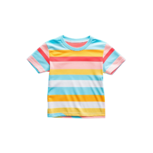 Striped short-sleeved T-shirt Yellow