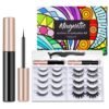 10 Pair Magnetic Eyelashes with Eyeliner Natural Look Reusable False lashes eyeliner with Tweezers Waterproof Glue-Free for Women Makeup Gift, Upgraded