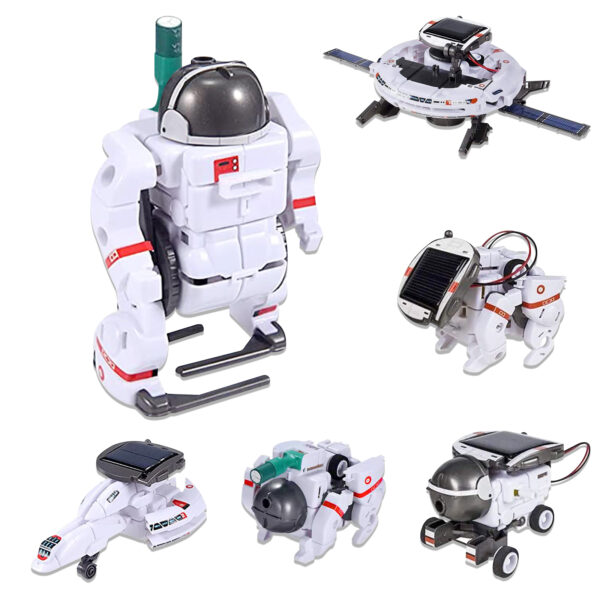 STEM Science Kits, 6-in-1 Solar Robot Kit Educational Learning Building Toys for Kids Age 8-12, DIY Space Exploration Kits Christmas Birthday Gifts