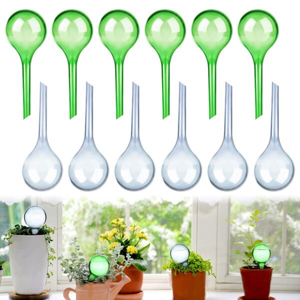 12 Pack Plant Watering Globes, Clear Self-Watering Bulbs, Plastic Automatic Watering Device for Indoor Outdoor Plants