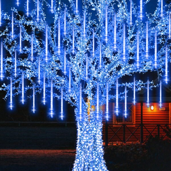 Meteor Shower Rain Lights, 20 inch 10 Tubes 540 LED Falling Raindrop Lights, Christmas Lights for Party Decoration, Blue