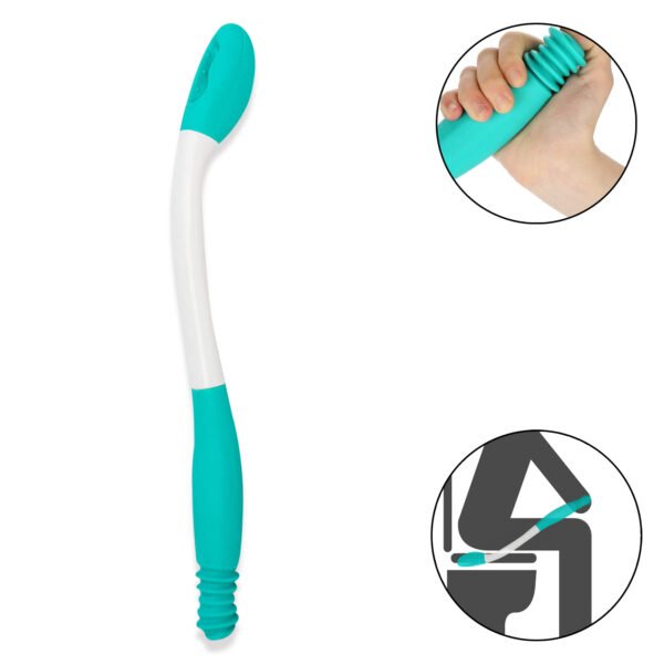 Syenll Toilet Aids for Wiping, Bottom Buddy Wiping Aid Tool, 15.7 inch Long Handle Butt Wiper for Elderly and Disabled Handlicap