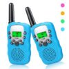 Walkie Talkie for Kids, 3 Miles Range Walky Talky Toys Stocking Stuffers Gifts for 3-12 Year Old Girls Boys Outdoor Adventures, Blue, 2 Pack