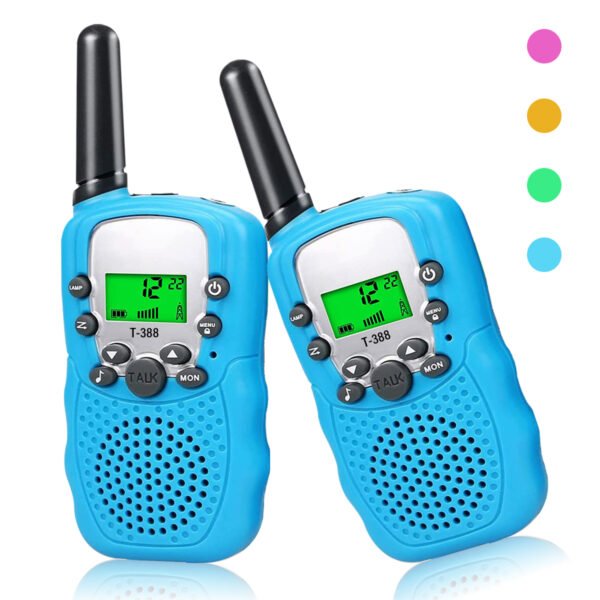 Walkie Talkie for Kids, 3 Miles Range Walky Talky Toys Stocking Stuffers Gifts for 3-12 Year Old Girls Boys Outdoor Adventures, Blue, 2 Pack