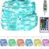 Syenll USB Fairy String Lights, 33FT 100 LED Twinkle String Lights with Remote Control for Bedroom Christmas Party Ceiling Decoration, 16 Colors