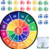 Syenll Kids Dart Board, 28.7 inch Kids Dart Board Set with 16 Sticky Balls, Indoor Outdoor Party Game Toys Christmas Gift for Boys Girls