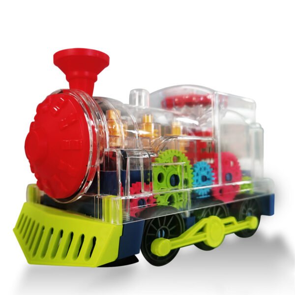 Toys for 3+ Year Old Kids, Battery Operated Electric Train Toys for Boys Girls Toddlers with Light & Music Effect, Early Educational Birthday Gear Train Toy for Children