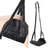 Foot Hammock Foam Airplane Foot Rest, Adjustable Foot Sling with Non-Collision Base for Office Home Travel