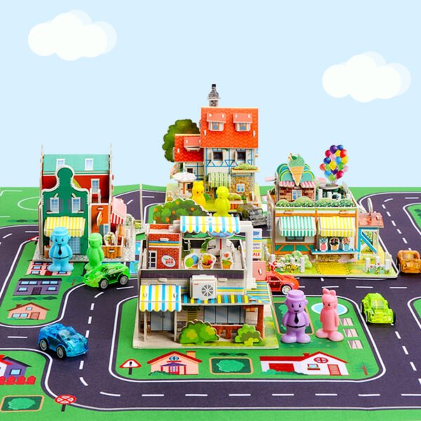 Building Blocks Set, DIY City Construction Toy Preschool Learning Educational Toys, Puzzle Building Kit with 5 Toy Cars for 6+ Year Old Boys and Girls Gifts