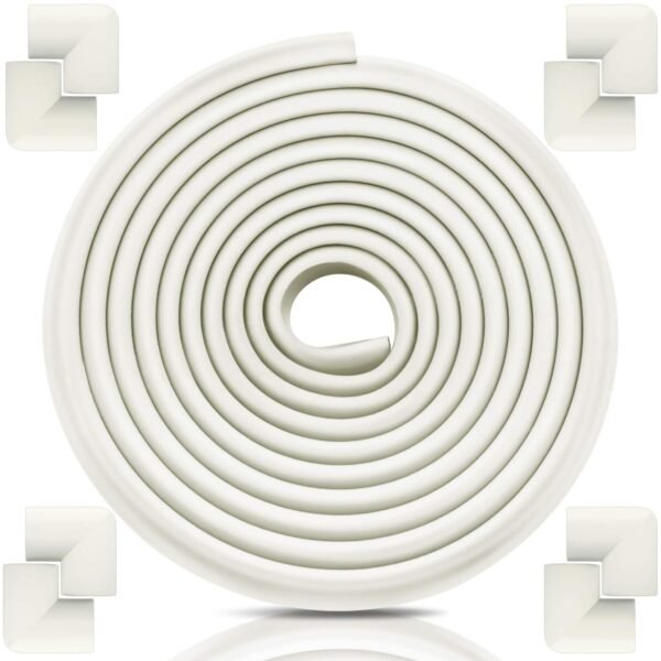白色2 Furniture Edge and Corner Guards, Baby Proofing Edge Safety Gurards with 3M Tape, 16.4ft Table Corner Protector for Chair Desk Coffee, White