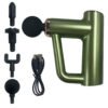 Syenll Massage Gun, Massage Gun Deep Tissue, Percussion Massage Gun with 4 Heads and 6 Speeds, Handheld Massager for Athletes Pain Relief, Green