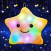 Twinkle Star Plush Pillow, LED Glowing Cushions, Star Shaped Throw Pillow Toys Christmas Gifts for Toddlers, Yellow