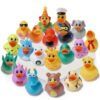 20 Pcs Rubber Ducks, Random Assortment Mini Bulk Floater Duck Toys, Kids Baby Bath Pool Toys, Birthday Gifts, Party Favors for Toddlers 1-3