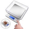 Digital Kitchen Scale, 1000g/ 0.01g Pocket Cooking Scale with 2 Trays, Food Coffee Scale for Cooking, Baking, Jewelry, Tare Function, Silver