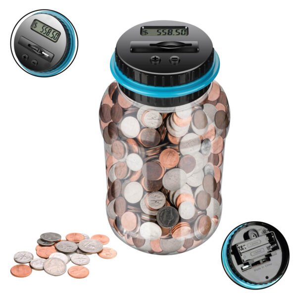 Money Saving Jar, Large Digital Counting Piggy Bank with LCD Display for Boys Girls, Kids Christmas Birthday Gifts