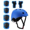 Protective Gear Set, Adjustable Kids Bike Helmet Set, Adjustable Helmet Elbow and Wrist Guards for 3-10 Years Old Boys Girls for Skating Riding Scooter Roller Cycling, Blue
