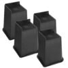 Bed Risers 4 inch, 4 Pack Adjustable Bed Furniture Risers, Heavy Duty Bed Lifts Risers Suitable for Sofa, Table, Chair and College Dorms, Black