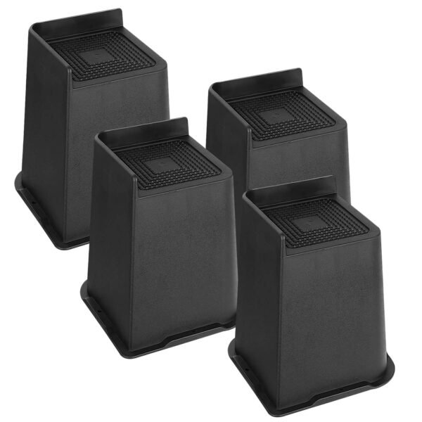 家具 管子2 Bed Risers 4 inch, 4 Pack Adjustable Bed Furniture Risers, Heavy Duty Bed Lifts Risers Suitable for Sofa, Table, Chair and College Dorms, Black