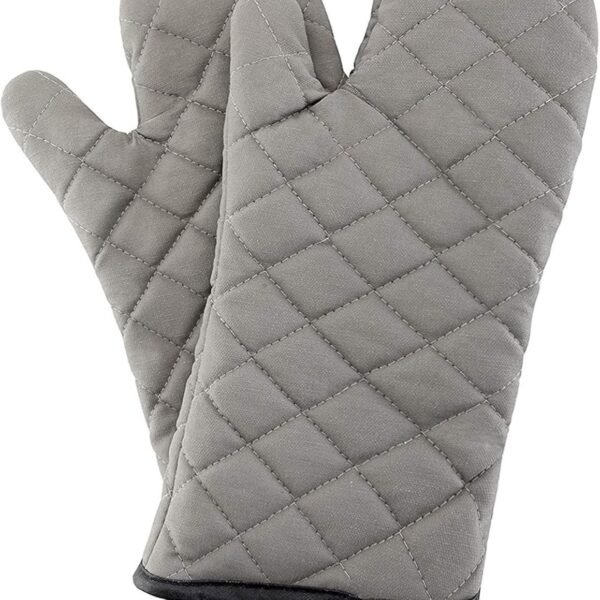 71l4t-CDaEL._AC_SL1500_ Somnr Oven Mitts 1 Pair of Quilted Lining,Heat Resistant Kitchen Gloves,Classic Flame Oven Mitt Set,Grey 13 Inches