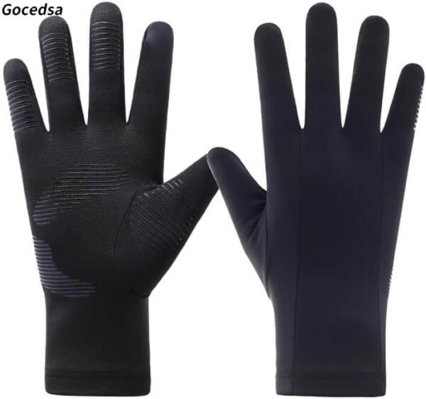Gocedsa Men's Lightweight Running Gloves Anti-Slip Touch Screen Warm Winter Gloves Liners for Cycling Biking Driving