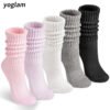 yoglam Slouchy Crew Socks for Women Cozy Cotton Cushioned Boot Athletic Slouch Mid Calf Size 5-11