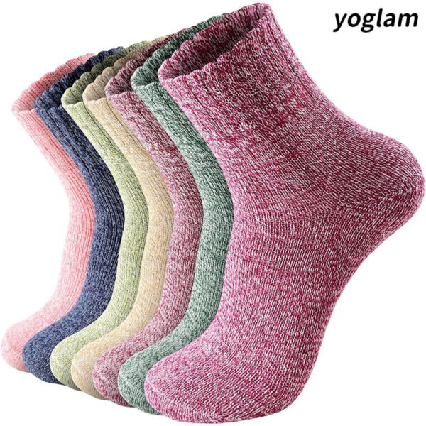 yoglam Wool Socks for Women, Womens Wool Socks Winter Sock for Women Men Warm Thick Knit Soft Vintage Casual Crew Sock