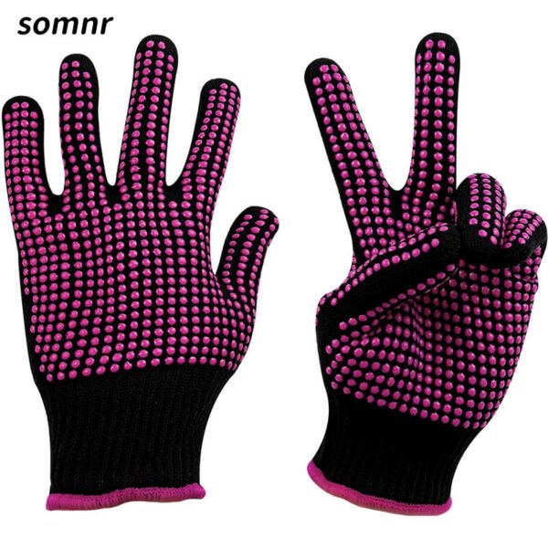 Somnr Heat Resistant Gloves for Sublimation - 2Pcs Heat Gloves for Sublimation with Silicone Bumps, Heat Resistant Work Gloves for Women, Universal Fit Size
