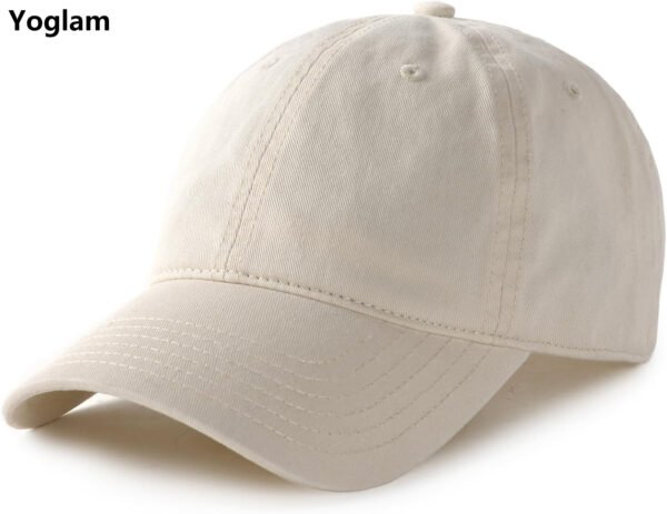 Yoglam Unisex Vintage Washed Cotton Baseball Cap, Unstructured Adjustable Dad Hat