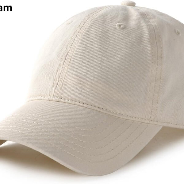 帽子1 Yoglam Unisex Vintage Washed Cotton Baseball Cap, Unstructured Adjustable Dad Hat