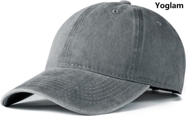 Yoglam Men's & Women's Washed Cotton Baseball Cap, Low Profile Adjustable Golf Dad Hat