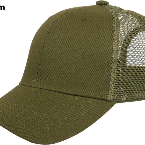 Yoglam 6 Panel Structured Plain Trucker Hat, Adjustable Baseball Cap